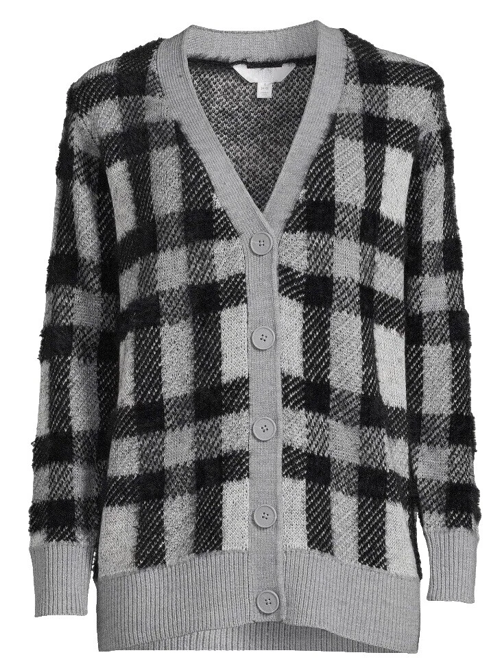 Черные женские свитера из акрила в клетку