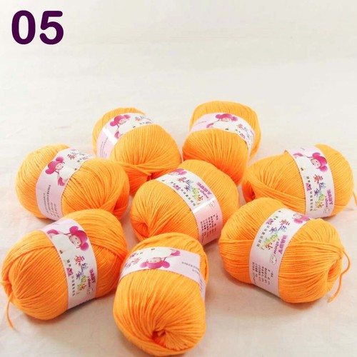 Sale 8 Balls x 50g DK Baby Soft Cashmere Silk Wool Hand Knitting Crochet Yarn 05 - Picture 2 of 24