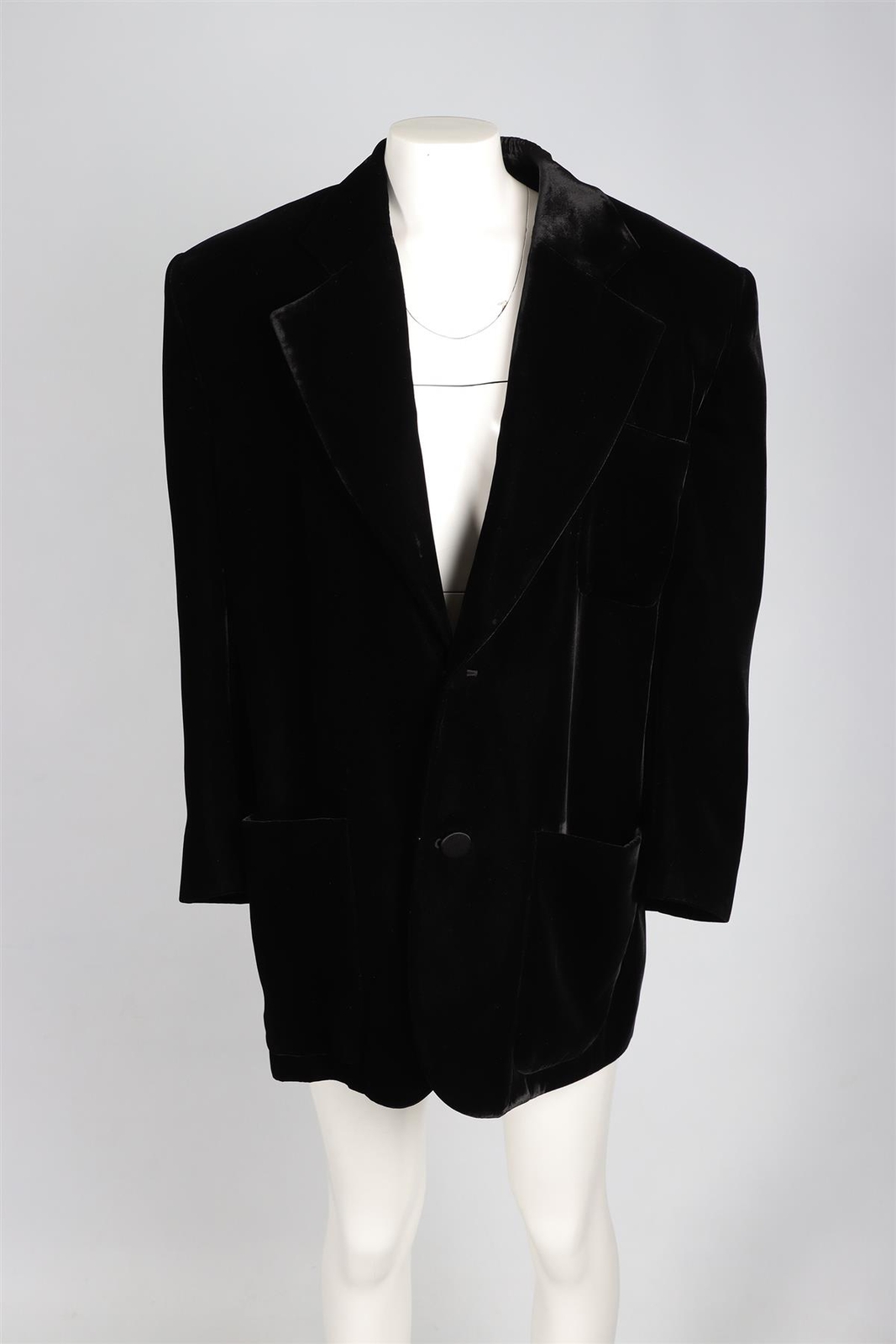 SAINT LAURENT BLAZER IN VELLUTO NERO TAGLIA UNICA