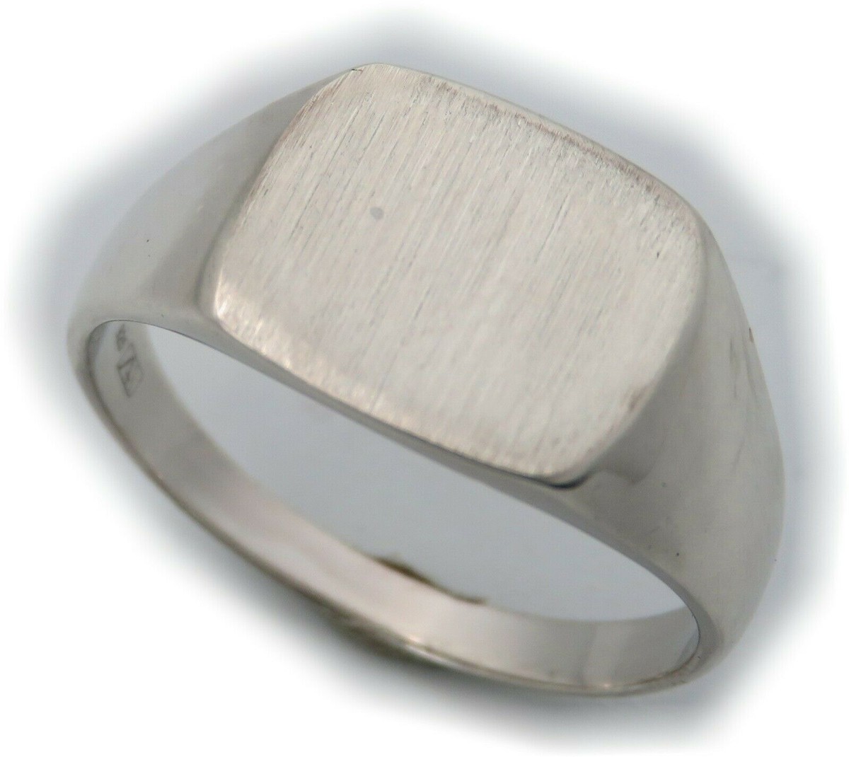 New Men Ring Rectangle Silver 925 Monogram Engraving Sterling Silver Signet  Ring