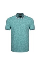 G/Fore Teal Star Dust Banded Sleeve Tech Jersey Golf Polo - Men's Size XL