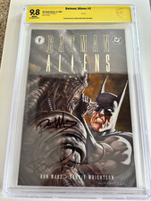 Batman Aliens 2 CBCS 9.8 Signed Twice  2x Bernie Wrightson Ron Marx