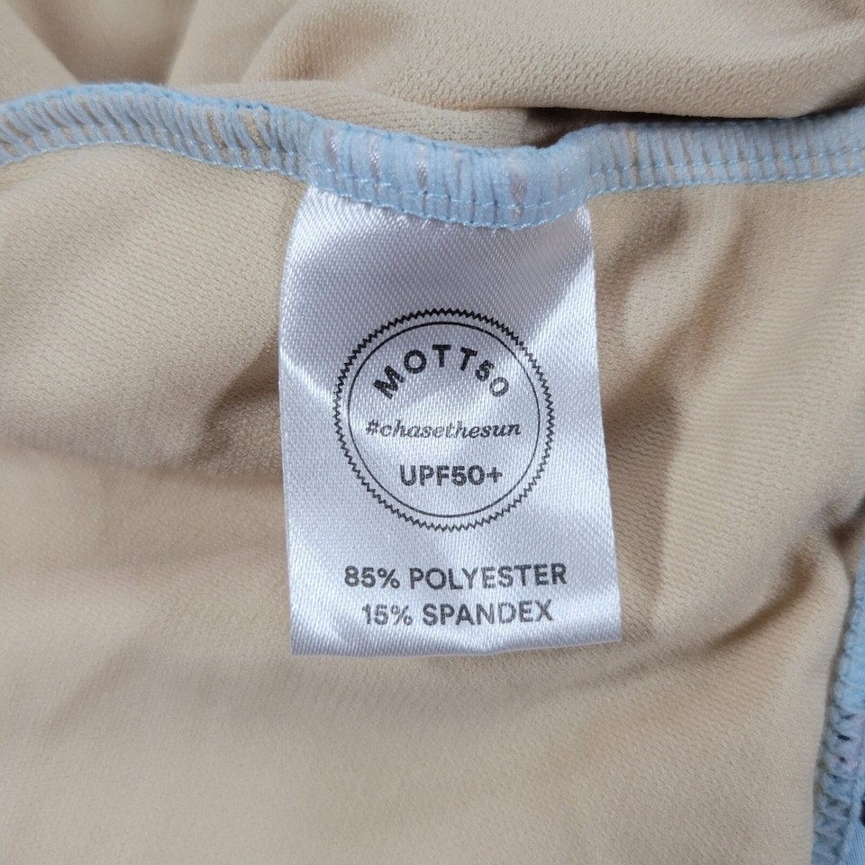 Mott50 Mila Swimsuit Womens Size XS Blue Floral Zip Long Sleeve One