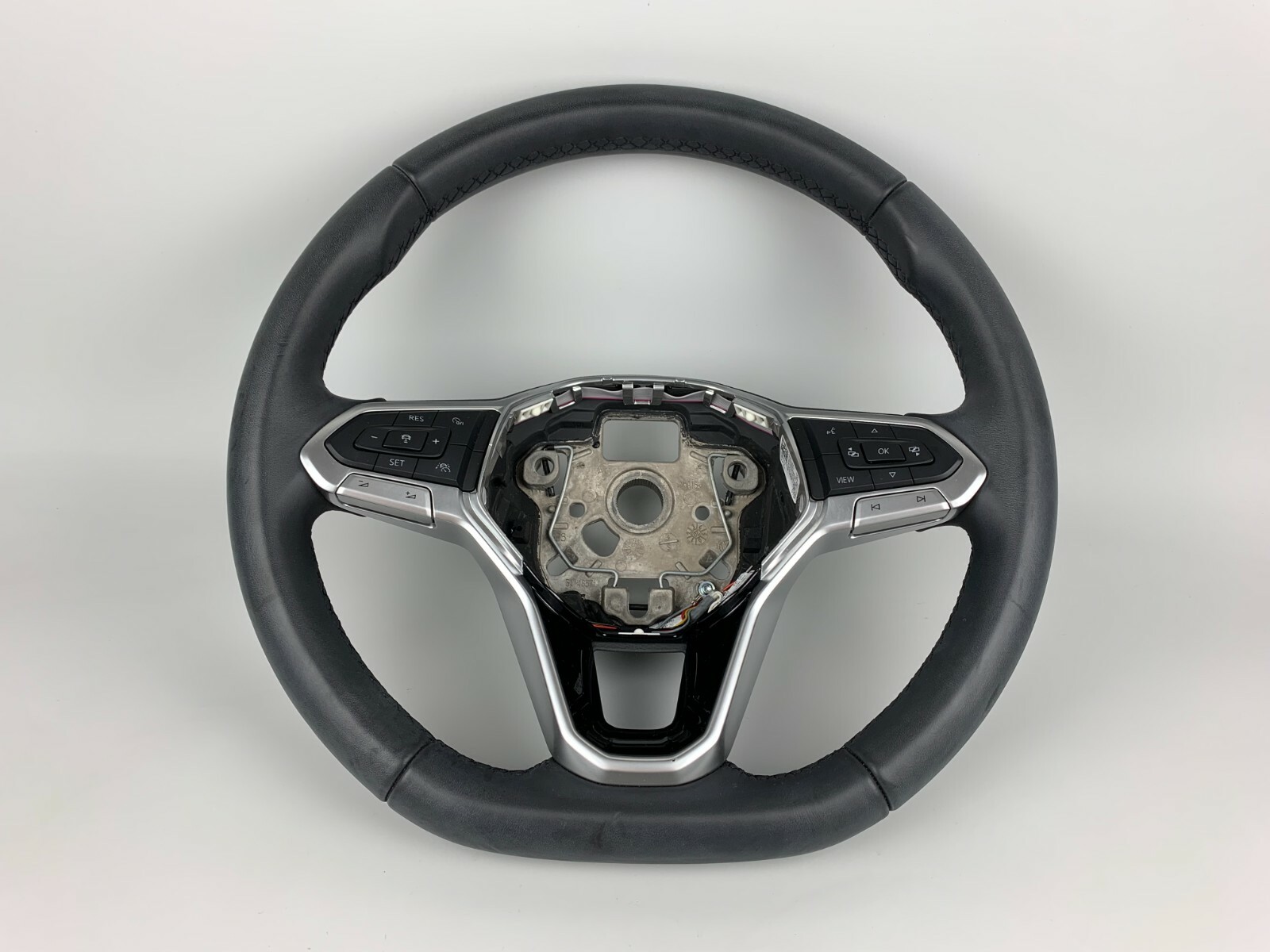 Org Volkswagen Golf MK8 Multifunction Black Leather Steering Wheel 