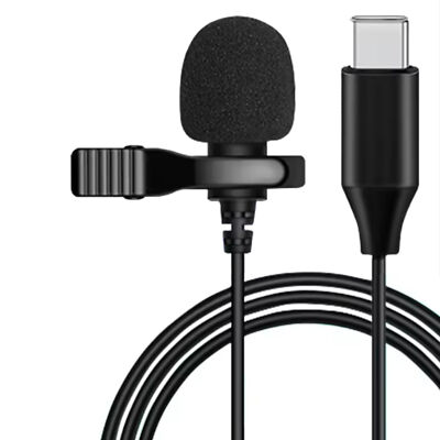 USB-C Ansteckmikrofon Mikrofon Ansteck Lavalier Microphone Kamera Smartphone 