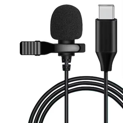 TRONICXL USB-C Ansteckmikrofon Mikrofon Ansteck Lavalier Microphone Kamera Smartphone
