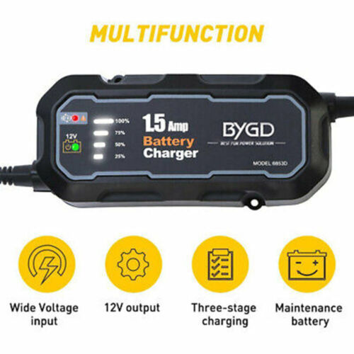 12V SAE Automatic Car Battery Charger Smart Maintainer Trickle Float Repair - Picture 12 of 12