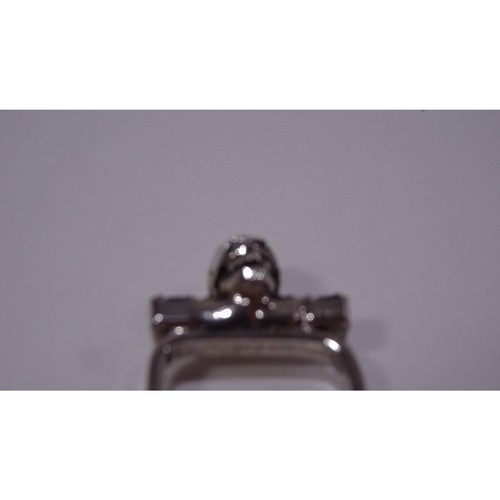 Anillo para mujer Joomi Lim calavera plateado cristal Swarovski nuevo sin etiquetas 145 - Imagen 7 de 21