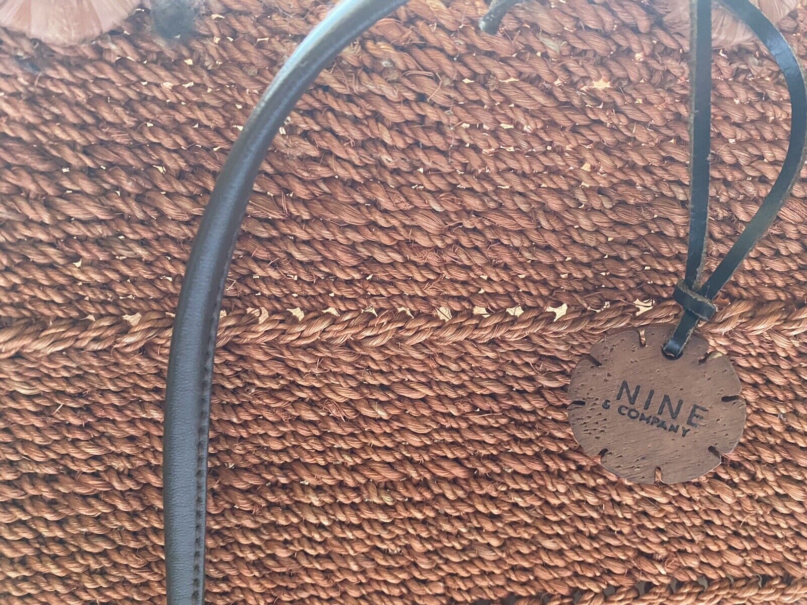 Natural Woven Natural Fiber Nine Co Purse Handbag… - image 3