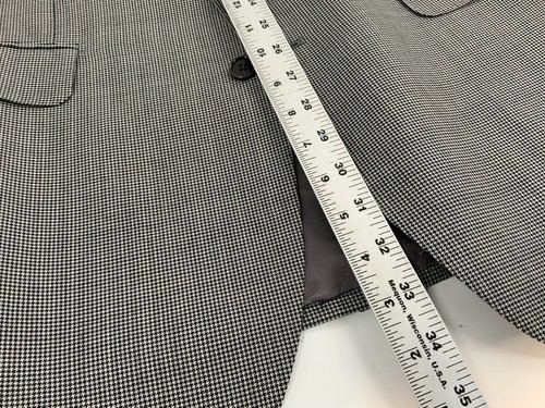 Brooks Brothers Blazer 42L Gray Check Wool 2B 1V Made Italy Mint YGI G3-151 - Picture 7 of 13