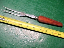 VINTAGE   W. RICHARDSON SHEFFIELD ENGLAND  SS CARVING FORK /w DELUXE  HANDLE
