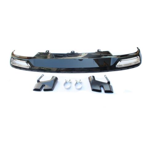 Heckdiffusor für Audi A6 C7 Non Sline 12-15 Glänzend Schwarz Stoßstange mit Tipp - Bild 8 von 10