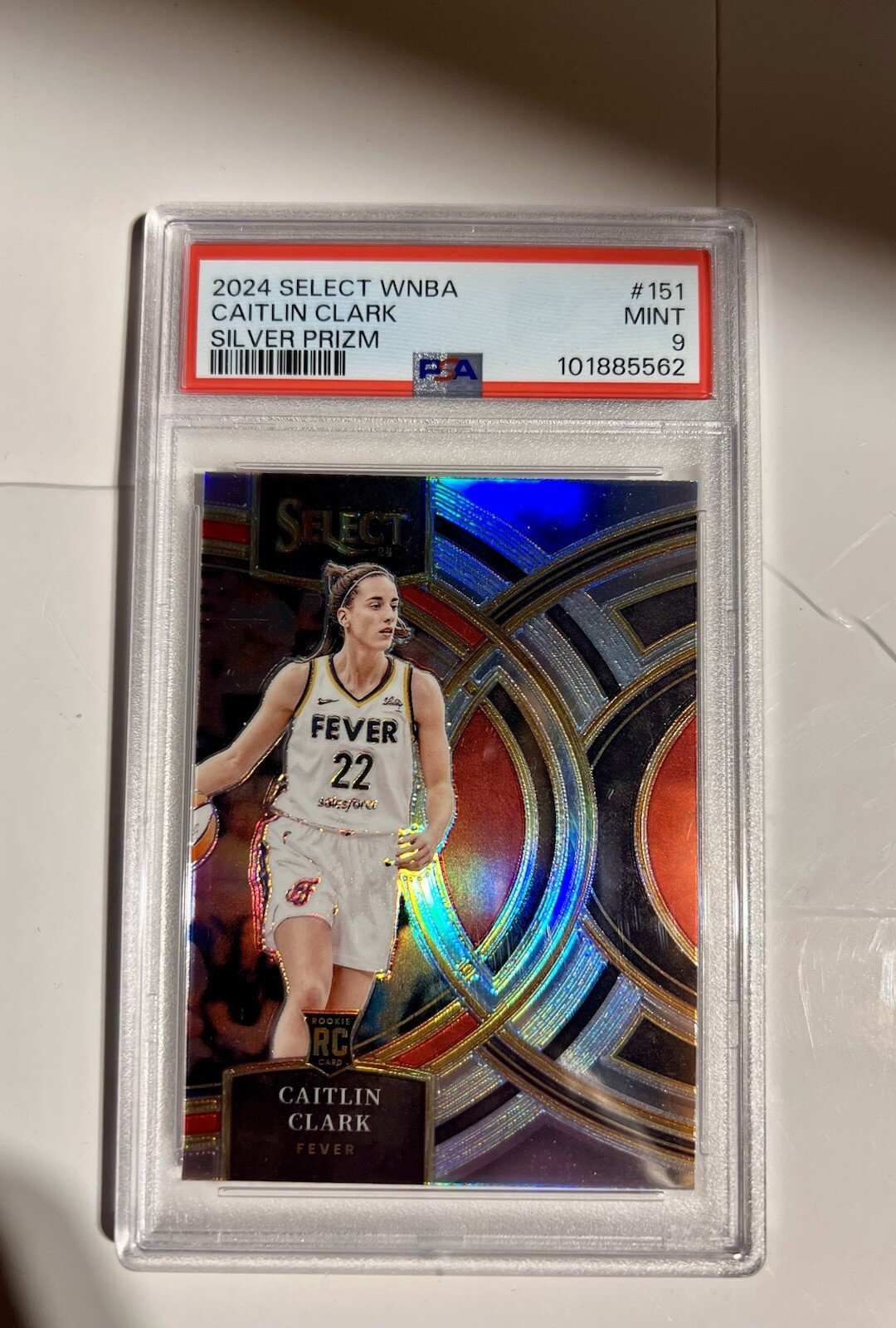 🔥2024 Panini Select WNBA - Premier Level- Silver Prizm- Caitlin Clark- PSA 9🔥