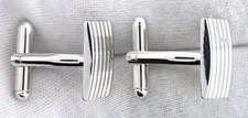 Pure .925 Sterling Silver Rectangle  Marked Stamped Cufflinks EBS5621