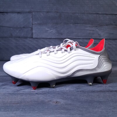 ADIDAS Copa Sense.1 SG Soccer Cleats Mens 7.5 Womens 8.5 White Grey Crimson Red