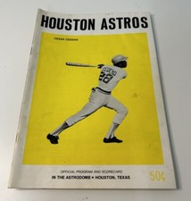 Cesar Cedeno Houston Astros VTG Baseball Program Rare Memorabilia MLB Scorecard