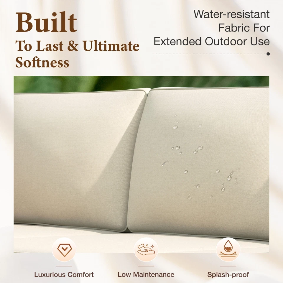 Muebles de exterior muebles de mimbre patio juego de conversación sofá de ratán al aire libre Foto 3 de 4