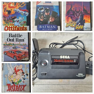 Vintage Kult SEGA Master System II Konsole inkl. 5 Spiele und 1 Control Stick