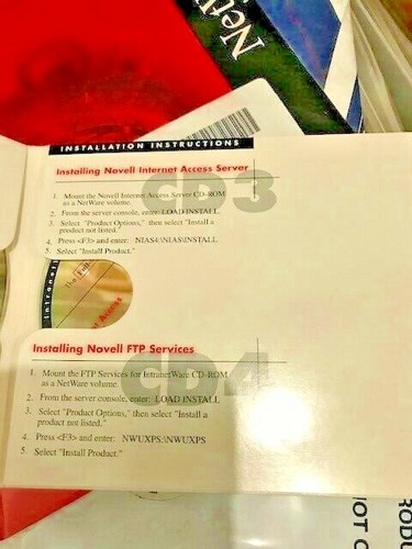 ULTRA RARE OPENED FOR PHOTOS NOVELL NETWARE 4.11 WITH ALL BOOKS AND CD RM4 - Picture 10 of 11