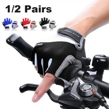 1/2 Pair Half Finger Cycling Gloves Anti Slip Pad MTB Road Bike Bicycle Gloves