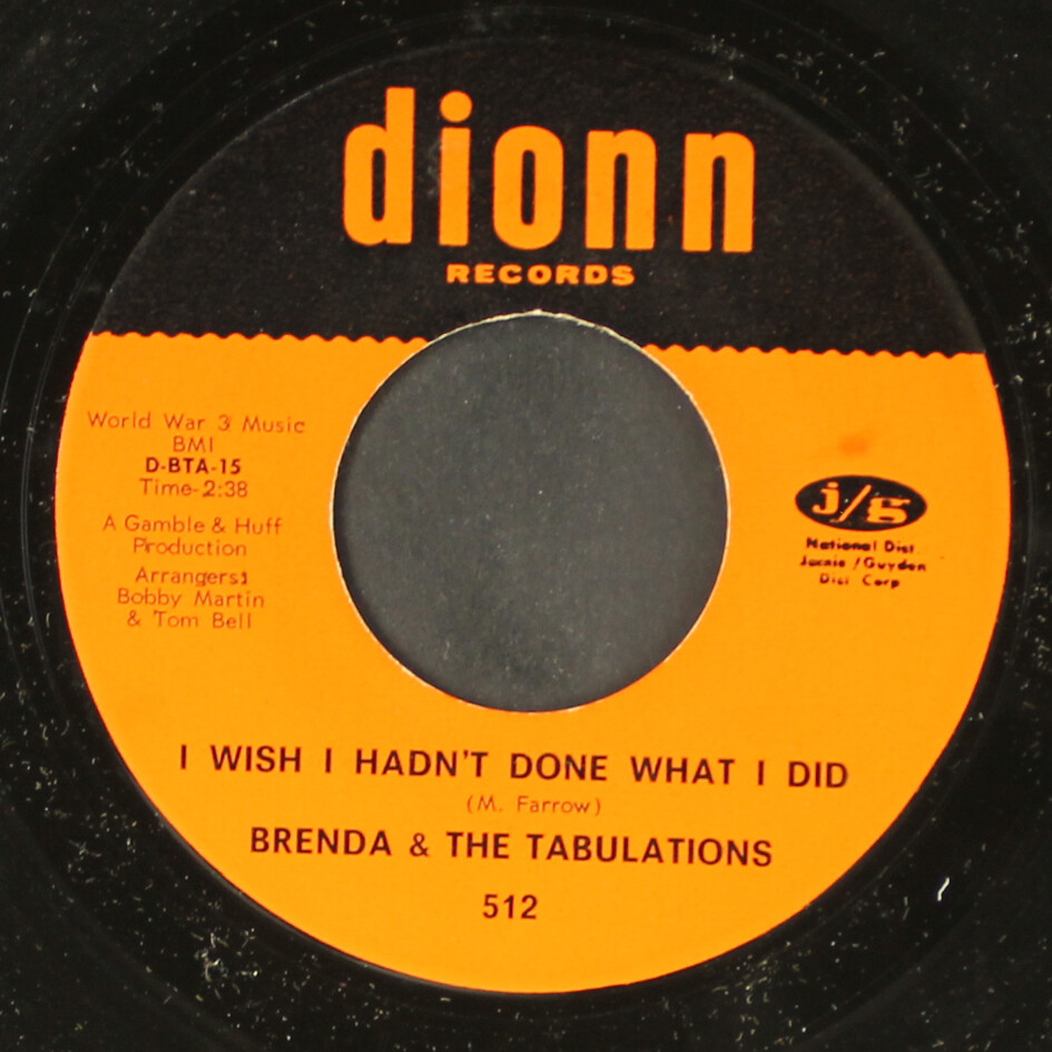 Brenda and the Tabulations レコード BRENDA & TABULATIONS: that's the price you have to pay / i