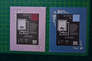 Lot of 2 RM Mat Mates 8x10 Die Cut Country Design blue/light blue & pink/red