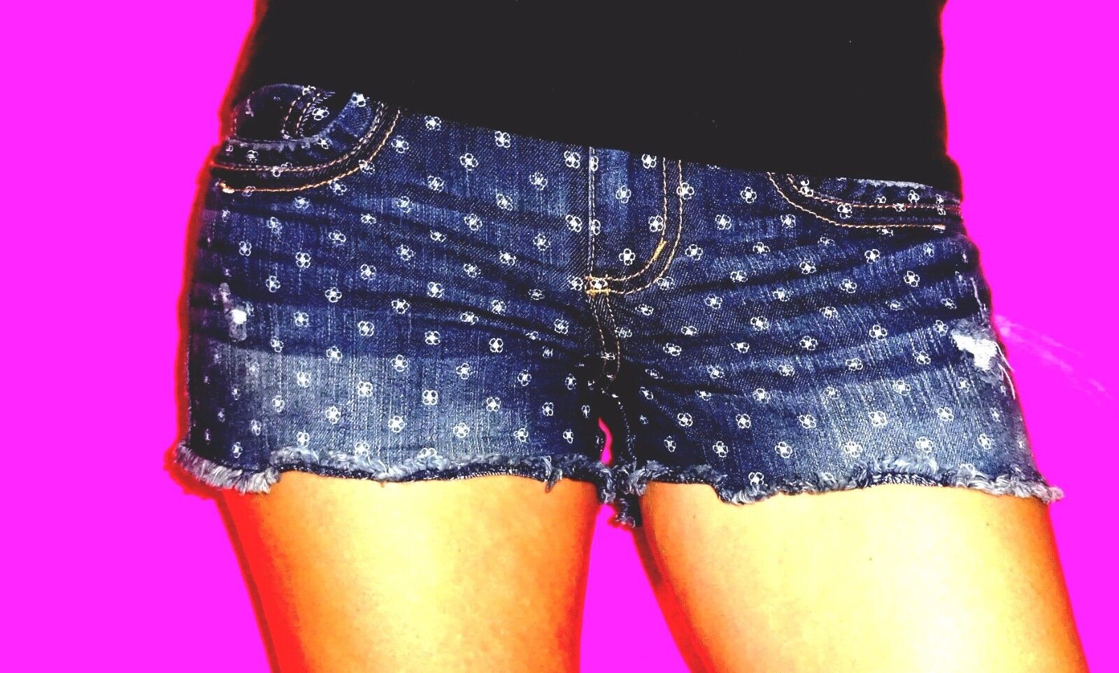 Denim shorts low rise design summer LEI womans wo… - image 3