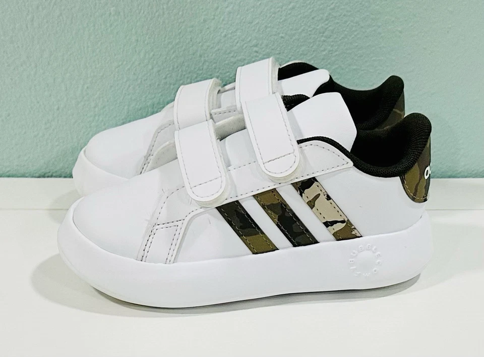 Adidas Grand Court 2.0 Toddler Sneakers ‘White/Camo Size: 10C - Image 4 of 4
