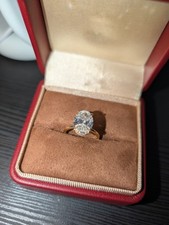 4 carat oval diamond ring 14ct gold