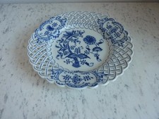 Großer Durchbruchteller original Zwiebelmuster Czechoslovakia