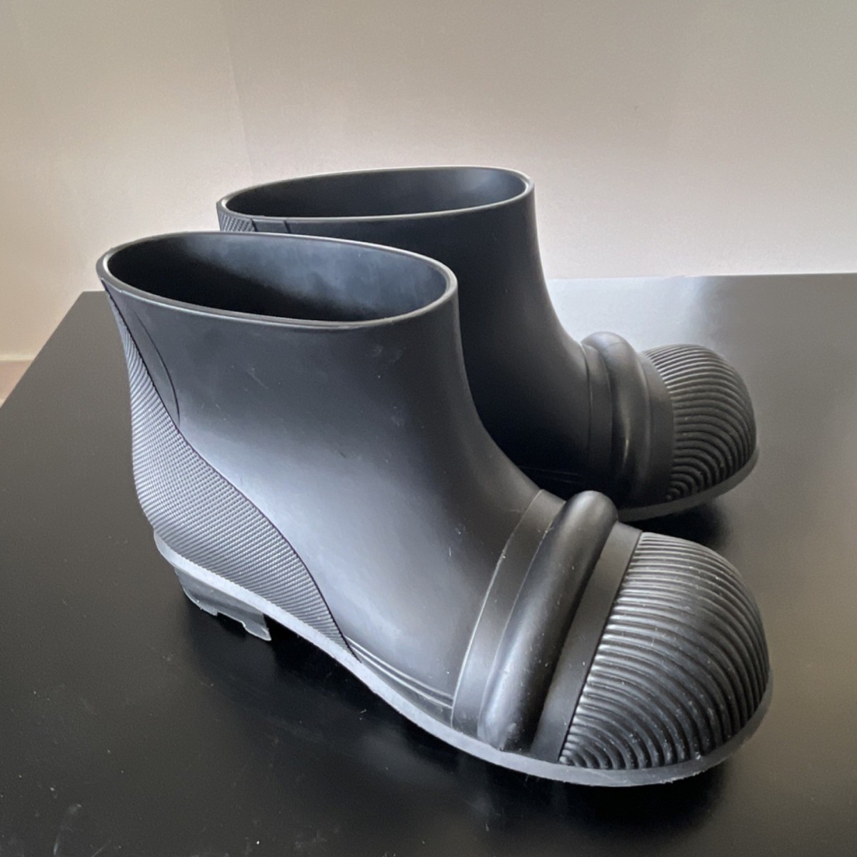 Loewe Men's Black Rubber Ankle Rain Boots Non-Slip US Size 9 | eBay