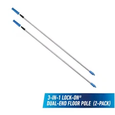 Lock-On 60 In. Aluminum Dual Ended Pole(2 Pack)