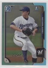 2015 Bowman Draft Chrome Sky Blue Refractor Nathan Kirby #145 0it8