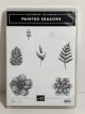 Stampin' Up! Painted Seasons 7 Piece Clear Mount Rubber Stamp Set #149722