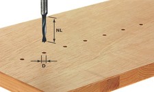 491066 Dowel Drill Router Bit, Hw 5X30mm