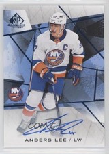 2021-22 Upper Deck SP Game Used Blue Auto Anders Lee #64 Auto 0ze5