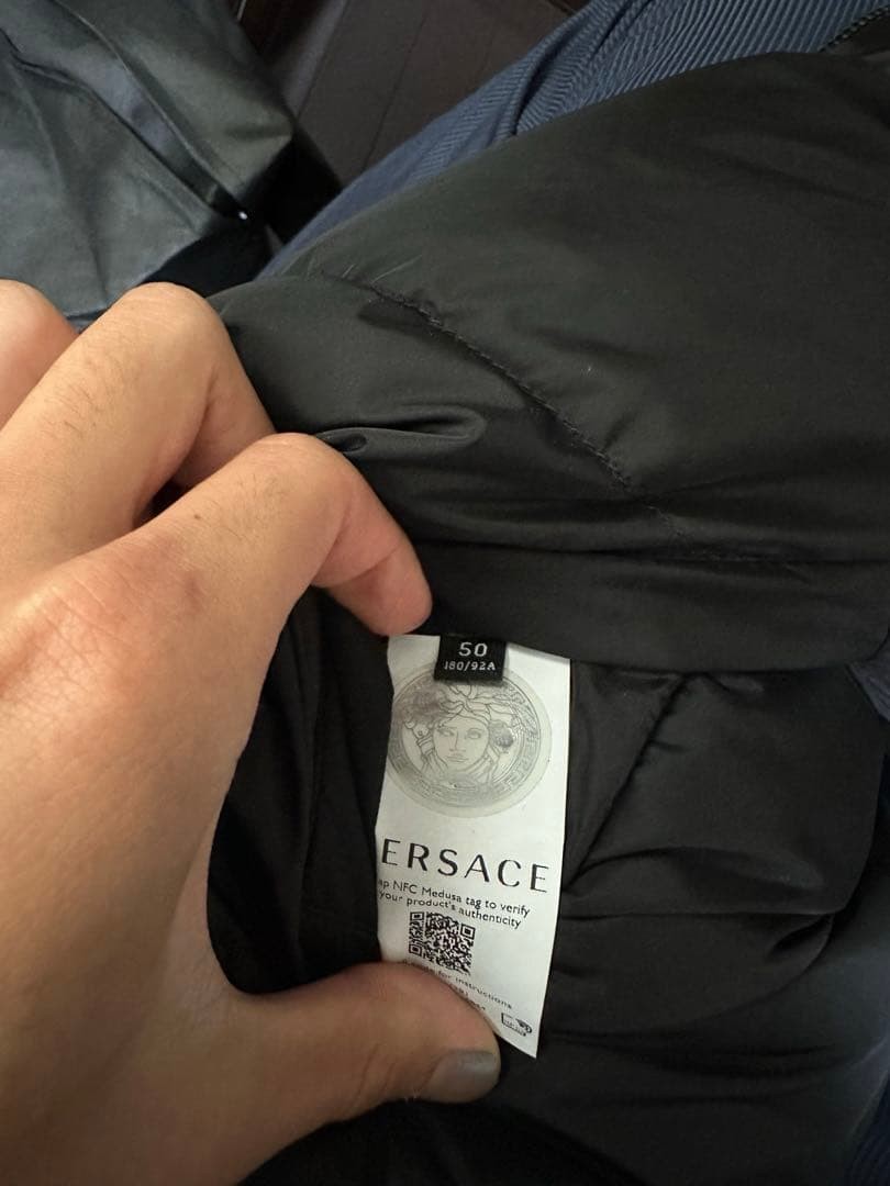 VERSACE Baroque pattern reversible down jacket 50 - image 5