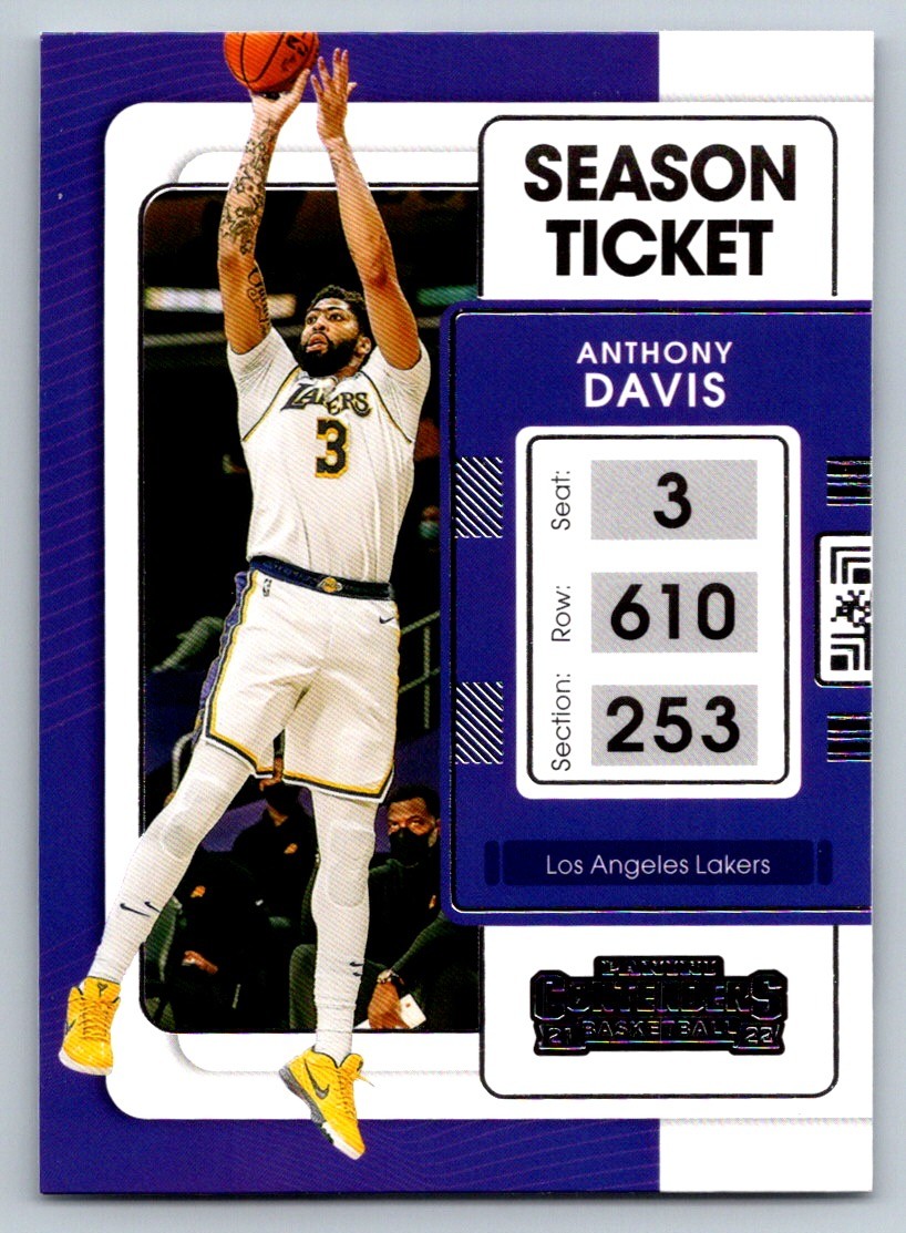 2021-22 Panini Contenders #72 Anthony Davis Lakers