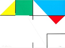 Jo GIRODON. (mouvement MADI). Sérigraphie originale signée, 1990.