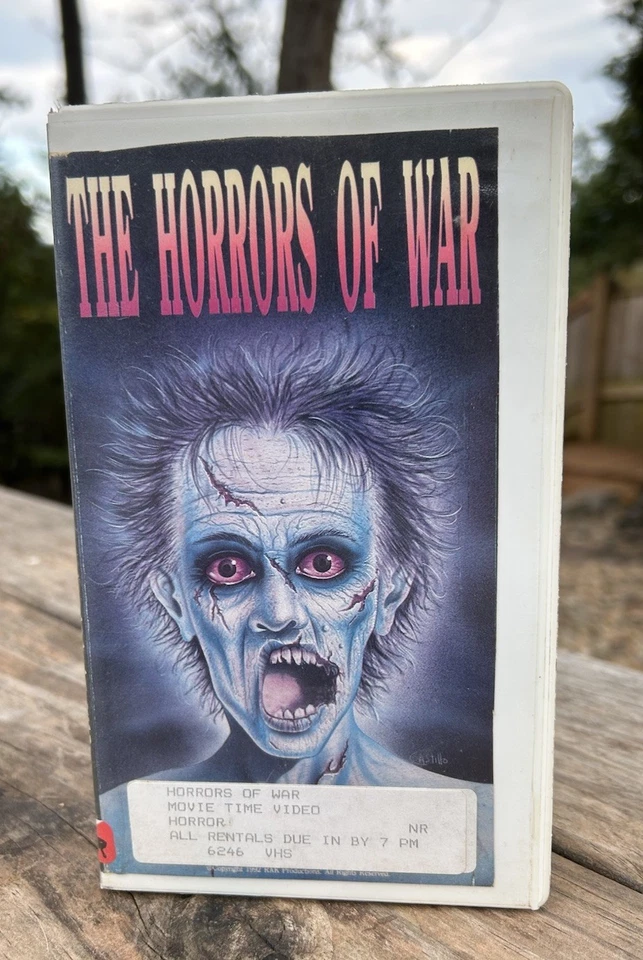 The Horrors Of War VHS Tape Ultra Rare Horror  Insane Cult OOP HTF Dark 1992 - Image 2 of 4