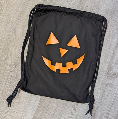 Turnbeutel Rucksack mit Kordel Gymsack Halloween Pumpkin Face Kürbisgesicht Fun