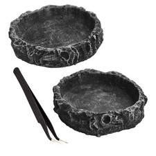 Reptile Water Dish Food Bowl Set Feeding Dishes Style 1 Set Reptile Food and