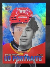 2025-26 Upper Deck Series 2 Zayne Parekh #P-54 RC UD Portraits Calgary Flames 