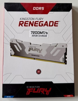 Kingston Fury Renegade DDR5 7200 32GB RAM Kit Arbeitsspeicher Weiß Neu