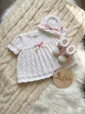 “Tulip ” Dress Set Knitting pattern for Reborn doll 16 -22” or 0-3 Mth Old Baby
