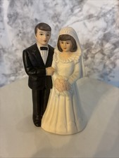 Vintage Bride and Groom Figurine, L.B. MFG, Vintage Cake Topper, 1990