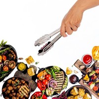 KüChenzange Aus Edelstahl Zum Kochen, Grillen Und Servieren