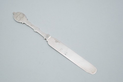 Cuchillo(s) Medallion de Wendt para Ball Black & Co Sterling 8 1/8" 52 g monograma casi nuevo - Imagen 2 de 5