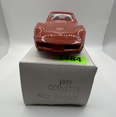AMT Ertl 1981 Chevrolet Corvette.  Model Car Red-Orange w/ Box