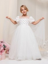 White Princess Girls  Dress wedding, graduating, birthday 